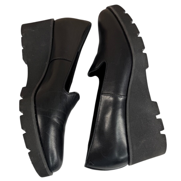 Vionic Willa Wedge Loafer Black Leather Slip On Comfort Shoe Size 11 - Picture 5 of 12